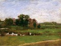 Estudio para The Meadows Gloucester New Jersey Realismo paisaje Thomas Eakins